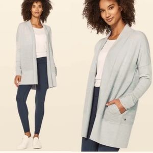 Lululemon sit in lotus slit back cardigan size 4